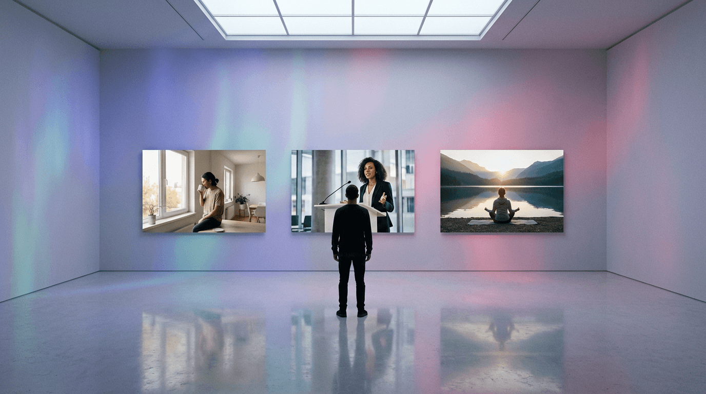 A premium gallery of future life directions — try on visions before you commit